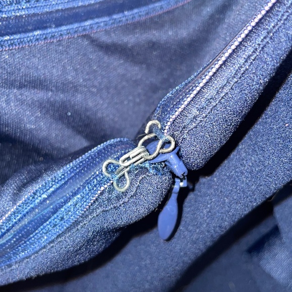 Navy Blue Aqua Formal Ball Gown, Size 8 - Picture 4 of 6